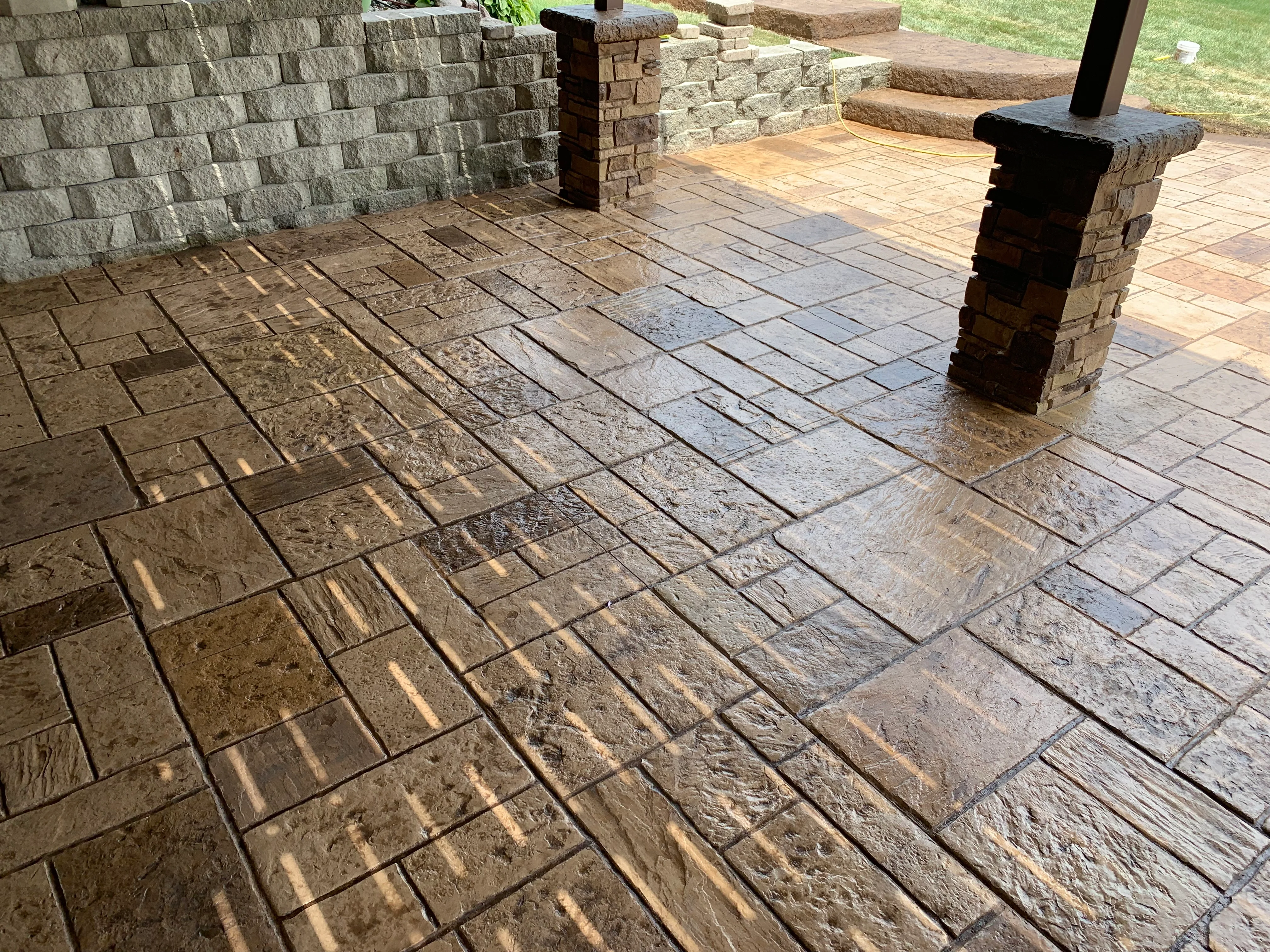 Stamped concrete patio project in St. John IN